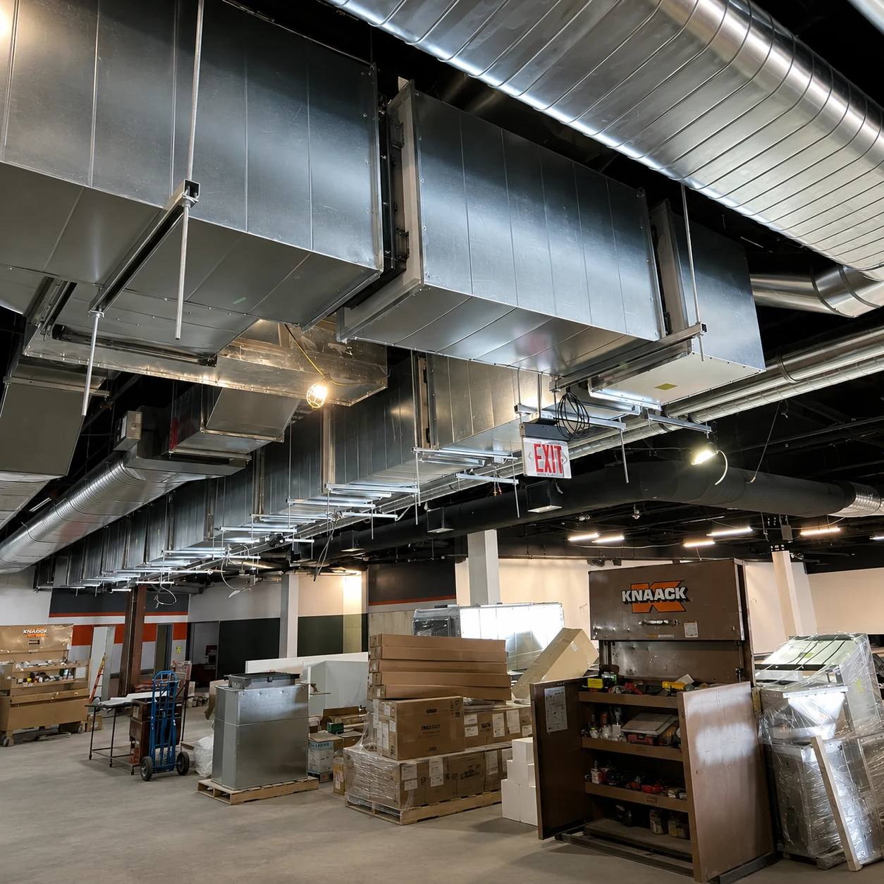 Bowling Alley Kitchen: VaughanAir DuraDuct KEX Grease Duct